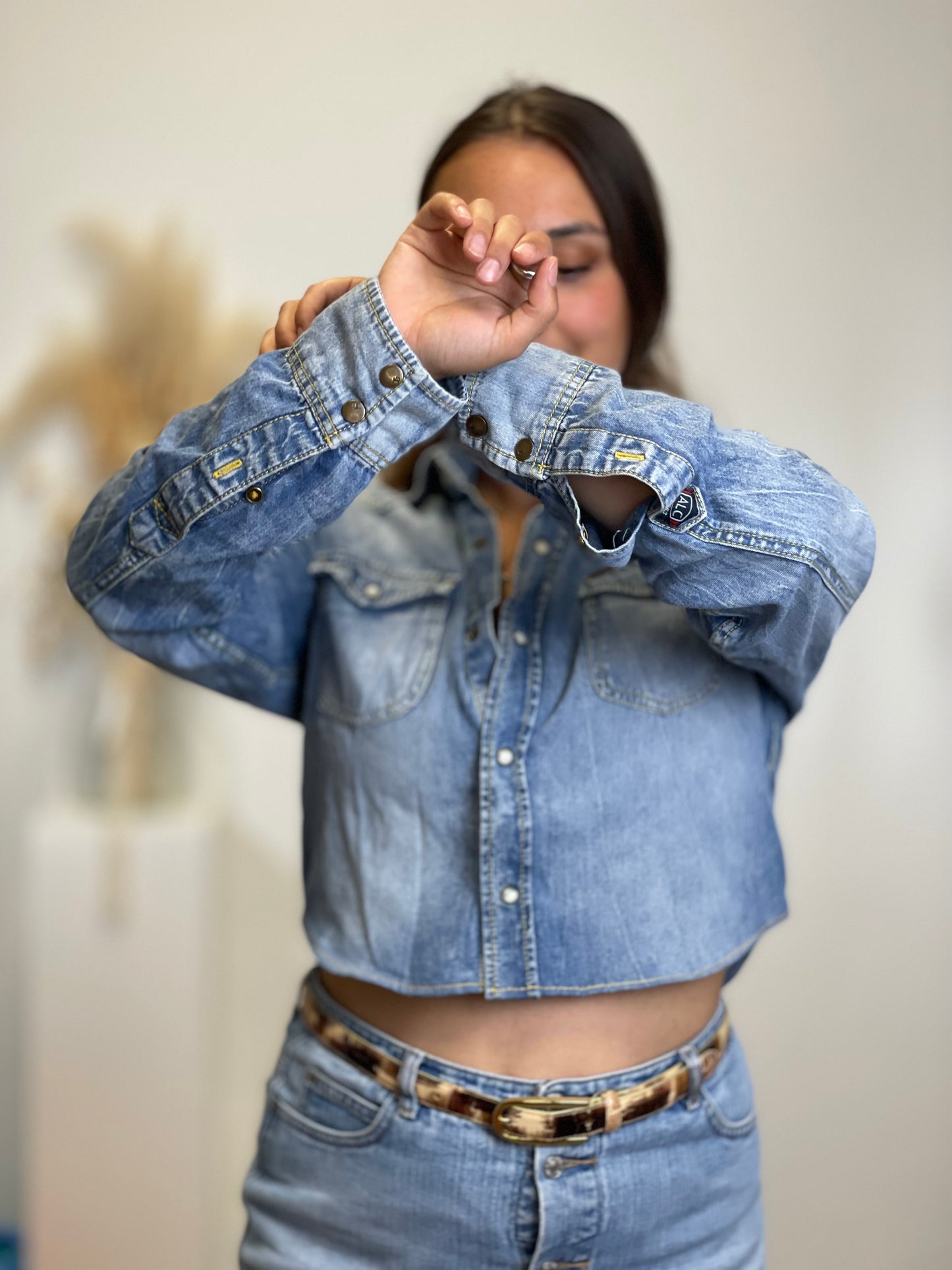 UPCYCLING Bluse Jeans
