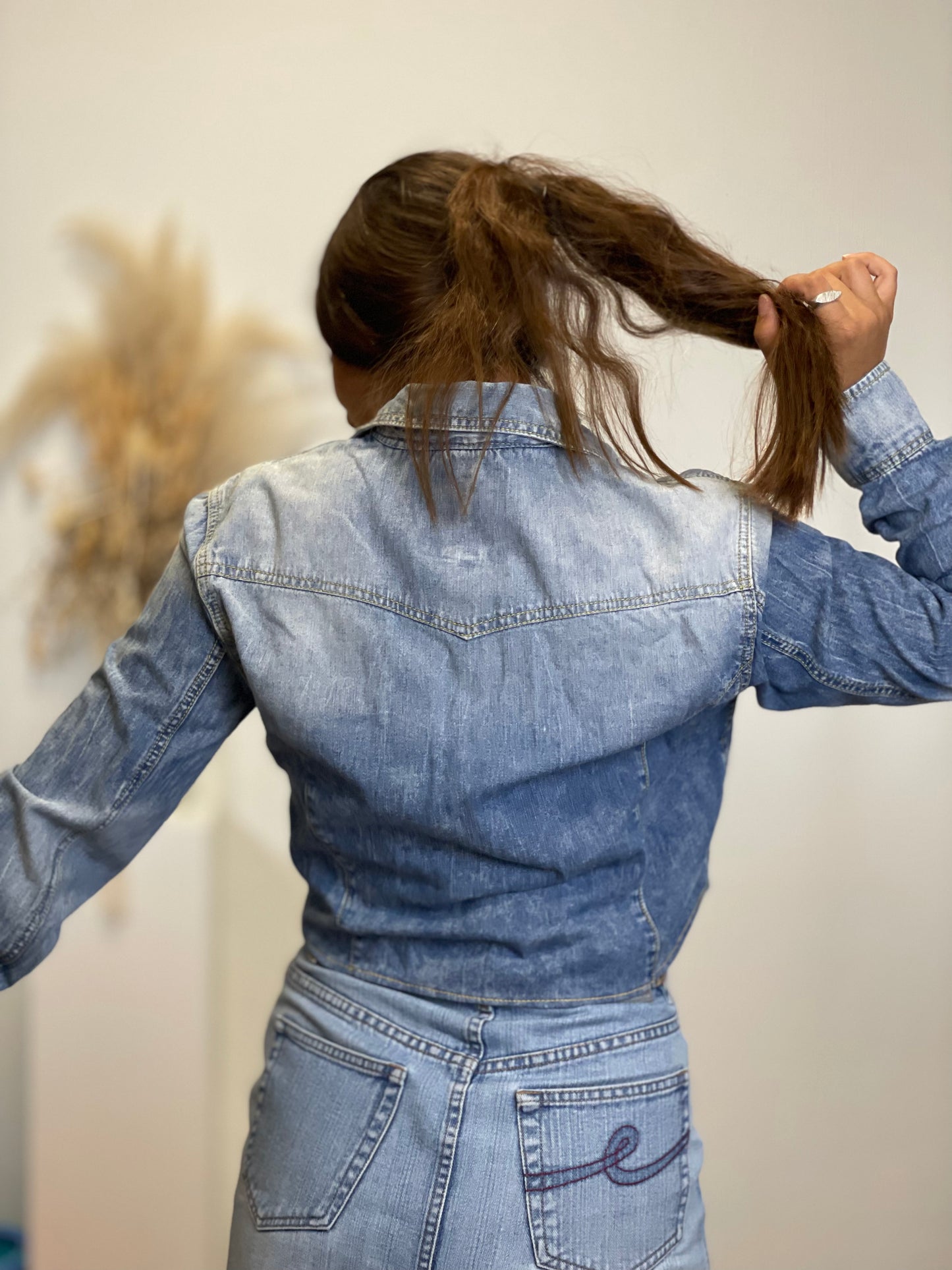 UPCYCLING Bluse Jeans